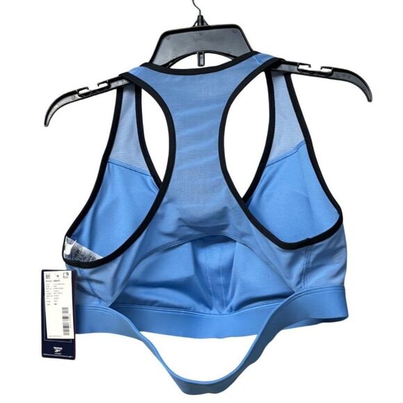 Reebok Plus Size Lux Vector Racer Sports Bra, Blue, Sz. 1X, Production Sample - Picture 2 of 8